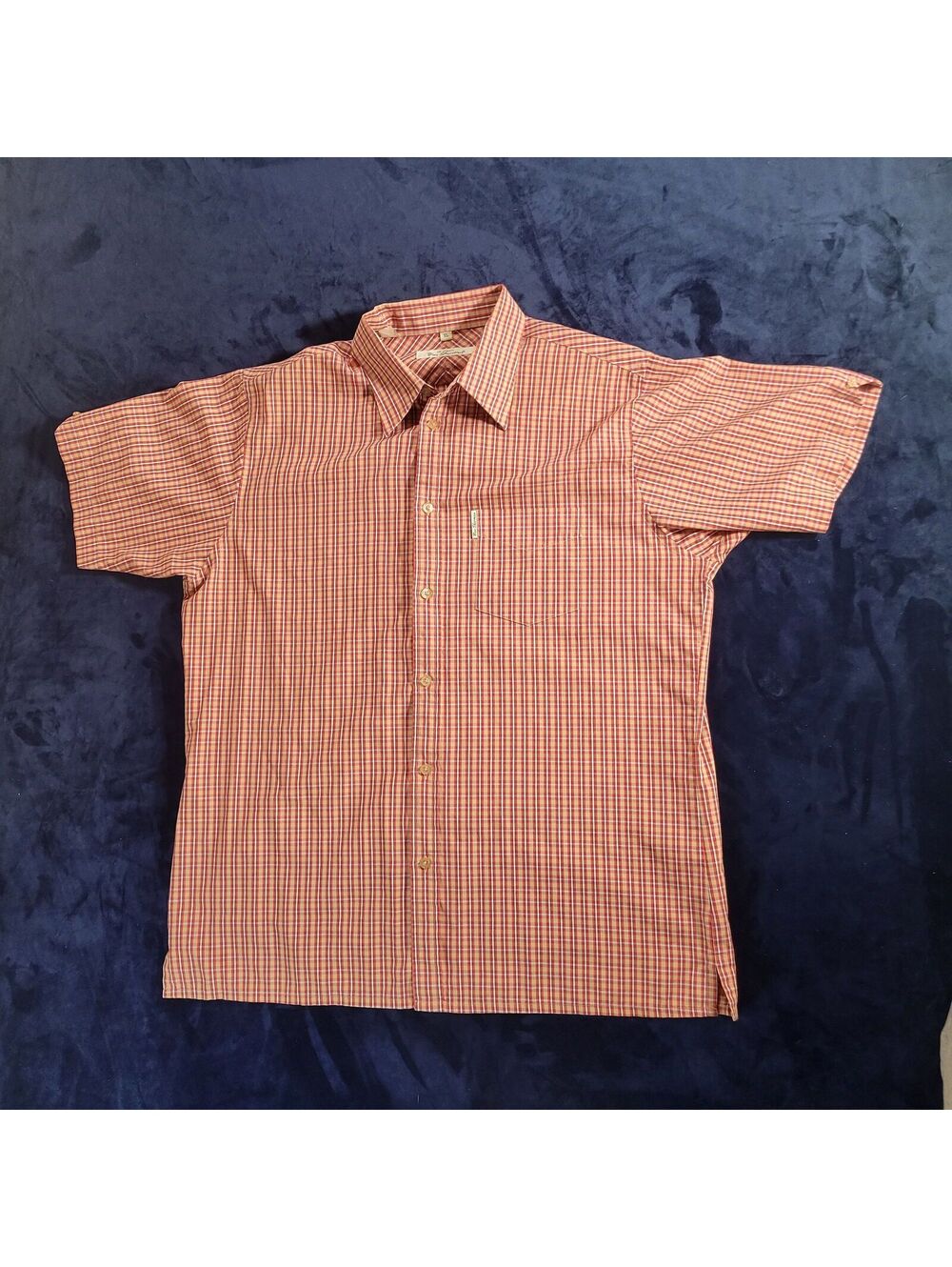 Ben Sherman Plaid Button Up Shirt Men's XL Short Sleeve Red Cotton Casual